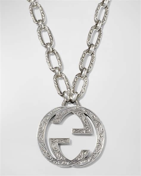 gucci interlocking mulit gg necklace|gucci interlocking g necklace men's.